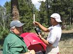 Dick and Scott Conducting Antenna Work for CQC's Field Day effort - 06-24-2006