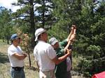 Vince, Scott and Dick work on antennas for CQC's Field Day effort - 06-24-2006