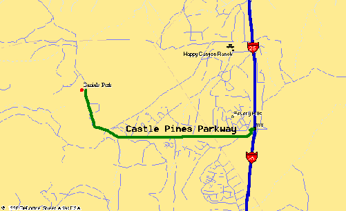 Map to Daniels Park